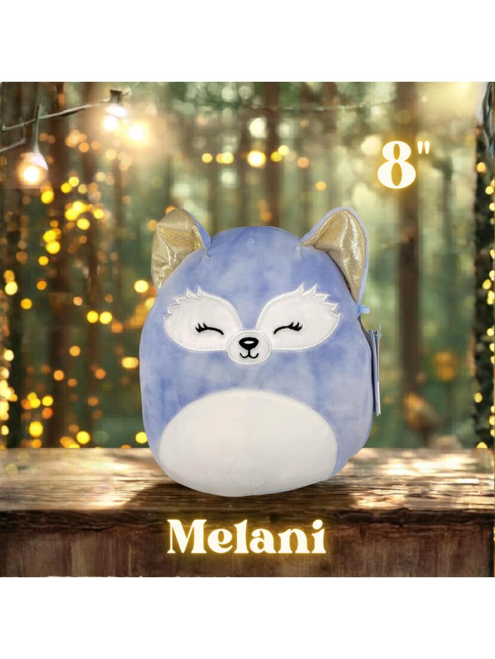 NWT Squishmallows Melani the Blue and Gold Arctic Fox 8"